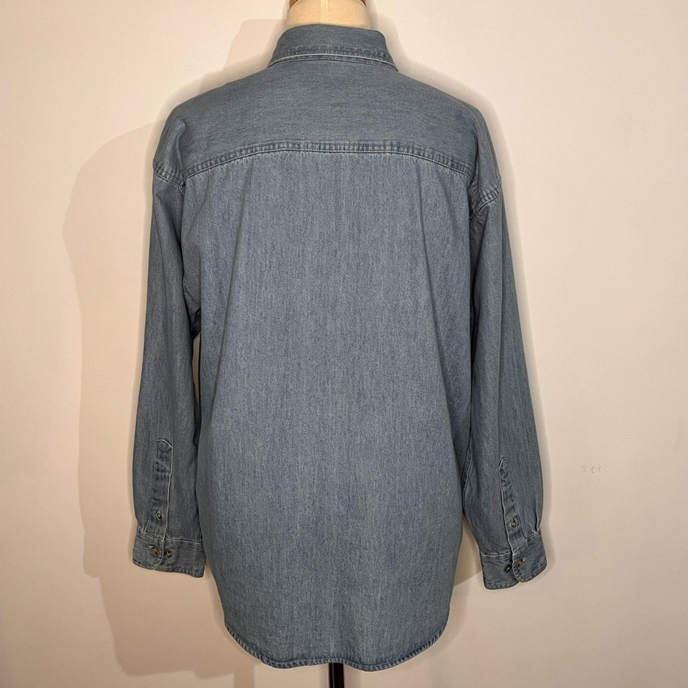 SOLD 6/4 Harbour Glen Vintage Miller Light Logo Denim Shirt - Picture 8 of 12
